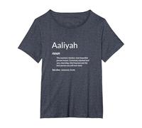 Aaliyah est Gentille et drôle Définition du nom Aaliyah T-Shirt, Femme Grandes Tailles, Bleu Chiné, 1X