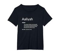 Aaliyah est Gentille et drôle Définition du nom Aaliyah T-Shirt, Femme Grandes Tailles, Noir, 1X
