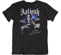 Aaliyah Singer are You The Somebody Mens Black Short Sleeve T Shirt R&B Music Graphic Tees Manches Courtes(Medium)