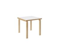 Aalto 80C Table Carrée H60 Bouleau/Blanc