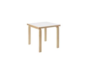 Aalto 80C Table Carrée H60 Bouleau/Blanc