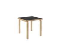 Aalto 80C Table Carrée H60 Bouleau/Noir