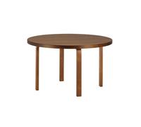 ARTEK table ronde AALTO TABLE 91 (Bouleau laqué noyer - Bois massif et placage)