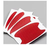 AALWL Film Autocollant Poignée Portière Voiture pour Volvo S90 2007-2023 2024 2025,Protecteur de Poignée de Porte de Voiture,Anti-Rayures Protege Autocollant,Noir,Fibre Carbone,8.5 * 6.8cm- Red