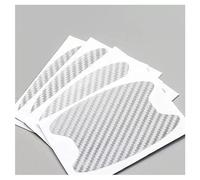 AALWL Film Autocollant Poignée Portière Voiture pour VW Tiguan 2007-2023 2024 2025,Protecteur de Poignée de Porte de Voiture,Anti-Rayures Protege Autocollant,Noir,Fibre Carbone,10 * 9cm- Silver