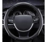 AALXF Couvre Volant Voiture pour Mitsubishi 3000GT 1990-2000 Z16,Antidérapant Couvre Volant,Protege Volant pour Voitures,Housse Volant Voiture Accessoire Voiture,C-White+Black-O-Shaped