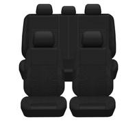 AALXF Housses de Protection de Siège pour Renault Laguna (Gen I II III 1994-2015), Ensemble Complet Avant Arrière Fractionnable Airbag Compatible Tissu Respirant Imperméable,Black- Full Set