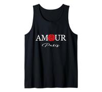 Aamour Paris Rose Style I Love Paris, Enjoy Wear Cool Paris Débardeur