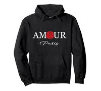 Aamour Paris Rose Style I Love Paris, Enjoy Wear Cool Paris Sweat à Capuche