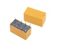 AANAN 5 pièces DC 3V 5V 9V 12V 8 pieds 2A 2 relais ouvert 2 fermé relais de Signal de Communication relais électromagnétique(HK19F-DC9V-SHG)