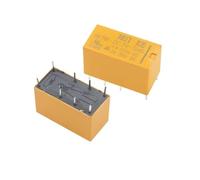 AANAN 5 pièces DC 3V 5V 9V 12V 8 pieds 2A 2 relais ouvert 2 fermé relais de Signal de Communication relais électromagnétique(HK19F-DC3V-SHG)