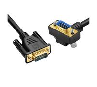 AANAN Câble série DB9 270 degrés 9 broches RS232 Câble de connexion Câble d'extension COM mâle droit vers mâle coudé(1m)