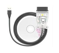 AANAN Câble USB K + D-Can avec Interrupteur, Cordon de Diagnostic OBD2 à Puce FT232RL(Bianco)