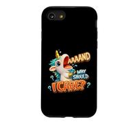Aand : Pourquoi Devrais-Je m'en Soucier ? Licorne Sarcastique Qui bâille sournoisement ? Coque pour iPhone SE (2020) / 7/8