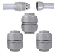 Aandxmok Connecteur étanche en PVC NPT de 5,1 cm, conduit flexible à double extrémité, raccords de conduit électrique bidirectionnel à 180 degrés (3 pièces)