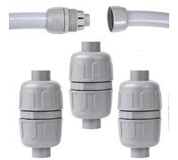 Aandxmok Lot de 3 connecteurs NPT étanches aux liquides de 1,27 cm, connecteur flexible en PVC à double extrémité, droit à 180 degrés, connecteur de conduit bidirectionnel