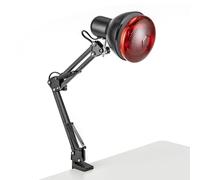 Aangeebone Lampe chauffante à lumière rouge 150 W - Avec tête à 360° et pince de table - Peut être fixée sur une table - Support pliable - Pour adolescents, adultes, personnes âgées, sportifs
