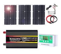 AANNAA Kit d'alimentation Solaire Hors réseau 10000 W avec onduleur sinusoïdal Pur et contrôleur PWM 50 A for Camping-Cars, Bateaux et Besoins d'alimentation d'urgence(75W)