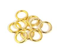 AANNAA Lot de 10 anneaux à ressort for porte-clés - Mousquetons ouvrables - Alliage de zinc durable avec finition polie(Gold,11mm)