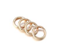 AANNAA Lot de 10 anneaux à ressort for porte-clés - Mousquetons ouvrables - Alliage de zinc durable avec finition polie(Rose gold,13mm)
