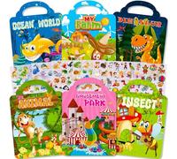 Aannanl 6 Pcs Gommettes Enfants 2 3 4 Ans,Livre Autocollant - 300+ Stickers