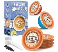 AANQQ Couvercles Réutilisables pour Capsules Nespresso Vertuo - 6 Capuchons en Silicone de Qualité Alimentaire pour Toutes les Tailles de Capsules