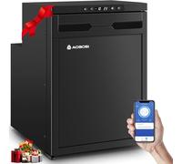 AAOBOSI 45L Glaciere Electrique, Glaciere a Compression avec APP, Eclairage LED, 12V/24V, Glacière Électrique Jusqu'à -20°C, Pour Voitures, Camions, Caravanes, Bateaux, Camping et Voyages