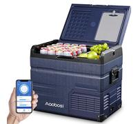 AAOBOSI 46 L Glaciere a Compression, Glaciere Electrique Double Zone, 12 V/24 V et 100-240 V Frigo Camping, -20 ℃ à 20 ℃, pour Voiture, Camion, Bateau, Camping-Car