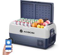 AAOBOSI Glacière à compresseur 36 litres 12 V 230 V avec contrôle par application, -20 °C à 20 °C, réfrigérateur de camping, pour voiture, camping-car, bateau, voyages en voiture