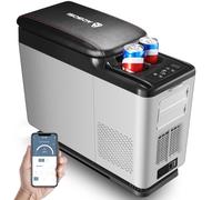 AAOBOSI Glaciere a Compression 15L, Glaciere électrique de Voiture -15°C à 20°C, 12/24V Réfrigérateur de Voiture Portable congélateur et réfrigérateur pour Voiture, Camion, Camping et Voyage