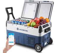 AAOBOSI Glacière a Compression 30L, Frigo Camion -20°C à 20°C, 12V/24V et 230V, Double Zone Frigo pour Voitures, Camions, Véhicules de loisirs, Bateaux, Maisons, Camping et Pêche