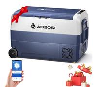 AAOBOSI Glaciere a Compression 50l, Glaciere Electrique APP, 12 V/24 V et 100-240 V, Glacière à Compression -20 ℃ à 20 ℃, Idéal pour Camping, Voiture, Camion, Bateau, Caravane, Voyage et Maison