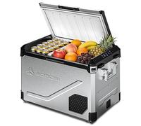 AAOBOSI Glaciere a Compression 60L, Acier Inoxydable, avec APP, Double Zone