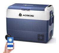 AAOBOSI Glacière Électrique 60L à Compresseur Double Zone, Contrôle par Application, -20°C à 20°C, 12/24V & 100-240V Glacière Voiture pour Camping, Camion, Bateau et Camping-car
