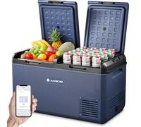 AAOBOSI Glaciere Electrique: 75L Glaciere a Compression, -20℃ à 20℃ Frigo Compression 12v avec APP contrôle, Double Zone Glaciere Electrique 12v 220v pour Voiture, Camion, Camping-Car