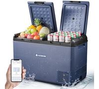AAOBOSI Glaciere Electrique: 95L Glaciere a Compression, -20℃ à 20℃ Frigo Compression 12v Avec APP contrôle, Double Zone Glaciere Electrique 12v 220v pour Voiture, Camion, Camping-Car