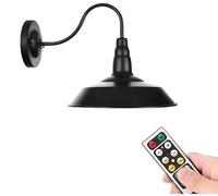 AAOTE Applique Murale LED Industrielle Noire à Piles sans Fil avec télécommande, Applique Murale sans Fil décoration Murale rétro Art Photo éclairage pour Chambre Commode Salle de Bain loft Salon