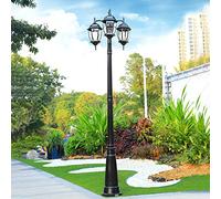 AAOTE Lampadaire extérieur à 3 têtes étanche IP65 et Poteau, lampadaire LED, éclairage de Jardin, Paysage de passerelle, pour terrasse, lampadaire, Plusieurs Tailles, 1 Paquet, Noir (Garden Party)