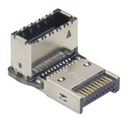 AAOTOKK 1Pack 90 Degrés Angle Droit vers Le Bas Type E USB 3.1 Femelle à Femelle Panneau Frontal Adaptateur de Prise pour Type E Carte Mère Extension Adaptateur de Données (Type-E/vers Le Bas)