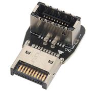 AAOTOKK 1Pack 90 Degrés Angle Droit vers Le Bas Type E USB 3.1 Femelle à Femelle Panneau Frontal Adaptateur de Prise pour Type E Carte Mère Extension Adaptateur de Données (Type-E/vers Le Bas)