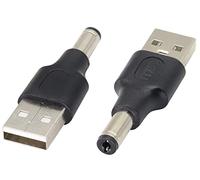 AAOTOKK (2-Pack Adaptateur DC vers USB 5V DC Power Converter Plug USB 2.0 a Mâle vers DC Mâle Douille Connecteur de câble d'alimentation DC pour Chargeur 5V DC ou USB (DC 5.5×2.1mm)
