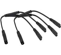 AAOTOKK 2-Pack CA IEC 320 C8 vers Double C7 Séparateur d'alimentation Câble, 10A 125V Figure 8 Câble Polarisé CA IEC pour Téléviseur LED, etc. (0,3m/1Pi-C8 à 2*C7