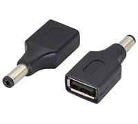 AAOTOKK (2 Pack) Convertisseur d'alimentation USB 2.0 à Femelle vers DC 5.5×2,1mm Male Connecteur de Charge Prise d'alimentation pour 5V DC ou Dispositif de Charge USB (F/5.5×2,1mm)