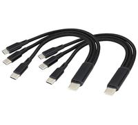 AAOTOKK 2Pack/4Pied 3 en 1 USB C Splitter Câble USB C 2.0 à Double Type C Mâle+Micro USB Mâle Câble Charge 2A Charge Rapide (19cm-2Packs/Black, Type C to Dual Type c+Micro)