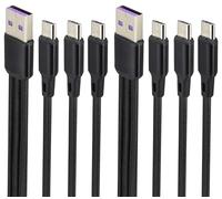AAOTOKK 4Pied/2Packs 3 en 1 2A USB 2.0 A Mâle à Trois Micro USB Mâle y Split pour Smartphones et Tout Périphérique Alimenté par Micro USB(Noir-3 Micro)
