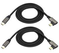 AAOTOKK 90 Degrés Angle Droit&Gauche Type C 3.1 USB Mâle à Mâle D'extension Câble 4K@60Hz Connecteur Câble Prend en Charge,Données,l'audio,Vidéo Câble,Compatible Samsung S10 S8,(1M/2Pack)
