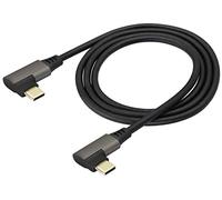 AAOTOKK 90 Degrés Angle Droit USB C 3.1 Mâle à Mâle Gen 2 10Gbps câble Support,Données,Audio,Vidéo câble Compatible Samsung S10 S9 S9+S8,MacBook(1Mètre/3Pied)