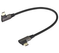 AAOTOKK 90 Degrés USB 3.1 Type C Câble Angle Droit et Gauche 3.1 USB Type C Mâle Câble 4K@60Hz Prend Charge,Données,Audio,Vidéo Câble pour Ordinateur Portable,Tablette,Téléphone(0,3M/1Pied)