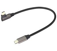 AAOTOKK 90 Degrés USB 3.1 Type C Câble Angle Droit et Gauche 3.1 USB Type C Mâle D'extension Câble Prend en Charge,Données,Audio,Vidéo Câble pour Ordinateur Portable,Téléphone Portable.(0.3M/1Pied)