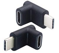AAOTOKK 90 Degrés USB Type C Adaptateur Gen 2 Haut et Bas Connecteur USB 3.1 90 Degrés Type C Mâle à Femelle Prend en Charge Le Chargement des Données Adaptateur Audio Vidéo(2 Pack-Up/Down)